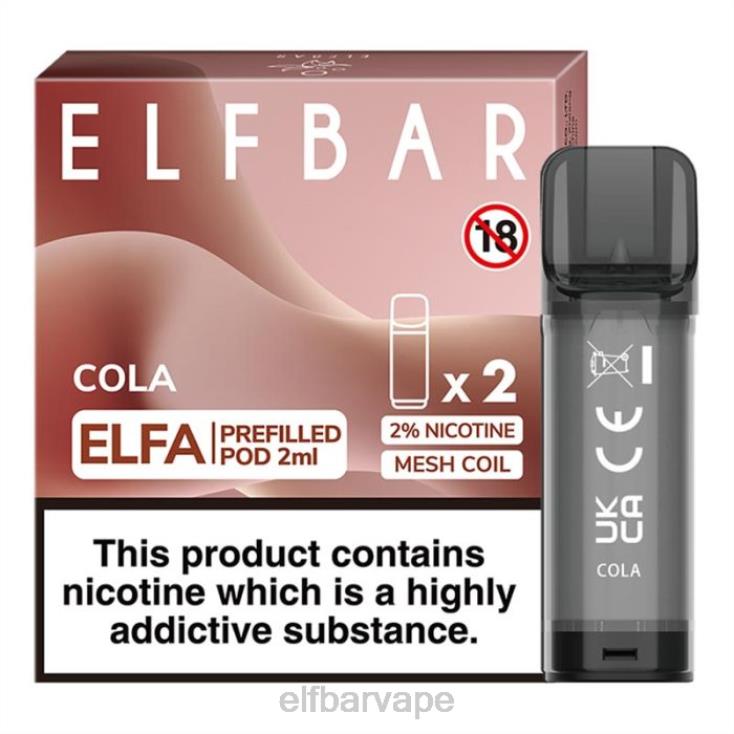 ELF BAR CAPE TOWN | 8TJRH109ELFBAR Elfa Pre-Filled Pod - 2ml - 20mg (2 Pack) Cola