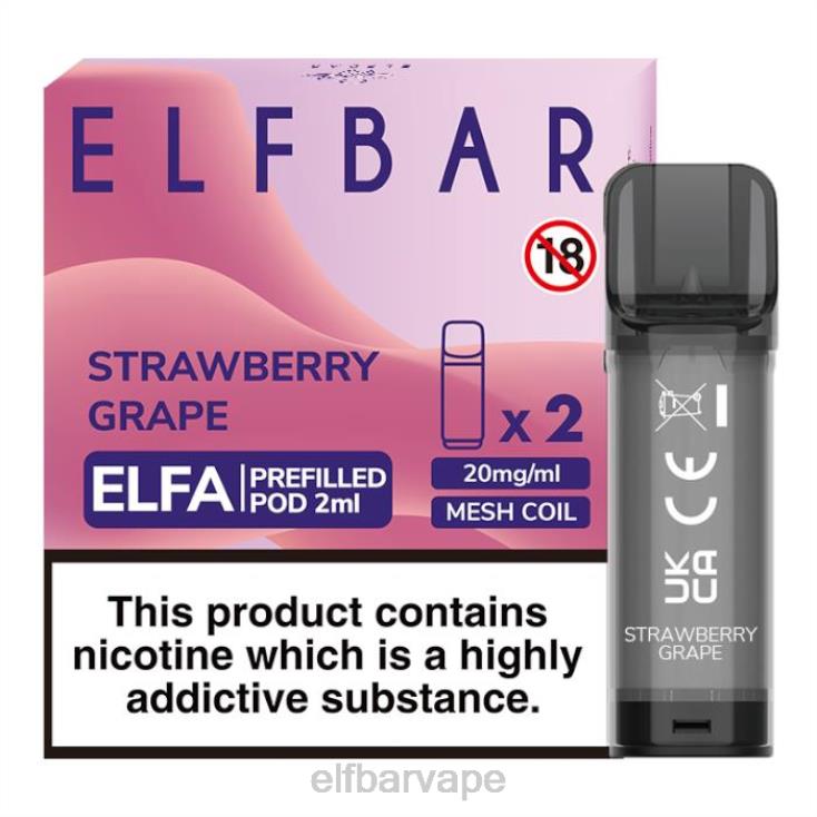 ELF BAR VAPE CAPE TOWN | 8TJRH130ELFBAR Elfa Pre-Filled Pod - 2ml - 20mg (2 Pack) Strawberry Grape